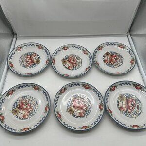 Set of 6 International Appletime Salad Plates Plate Apples 7 3/4"